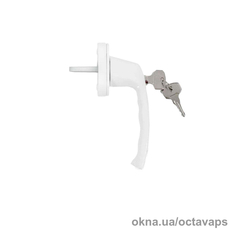 Оконная ручка OCTO алюминиевая с замочком